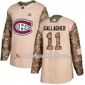 Miesten NHL Montreal Canadiens Pelipaita Brendan Gallagher 11 Adidas 2017-2018 Camo Veterans Day Practice Authentic
